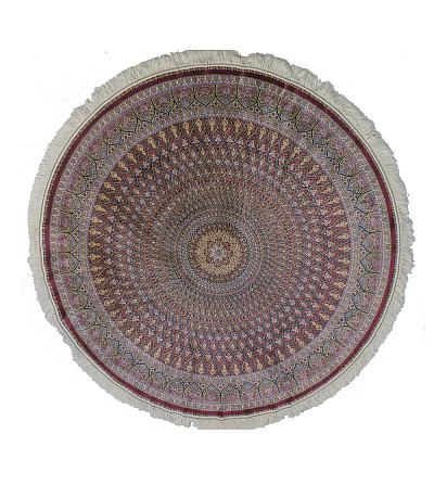 Ковёр 2,50х2,50 Qum G240 dark red circle