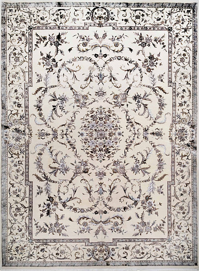 Ковёр 2,43х3,46 ОГ 87 W/AS/C U,N, шерсть/артшелк/хлопок 1049 Индия